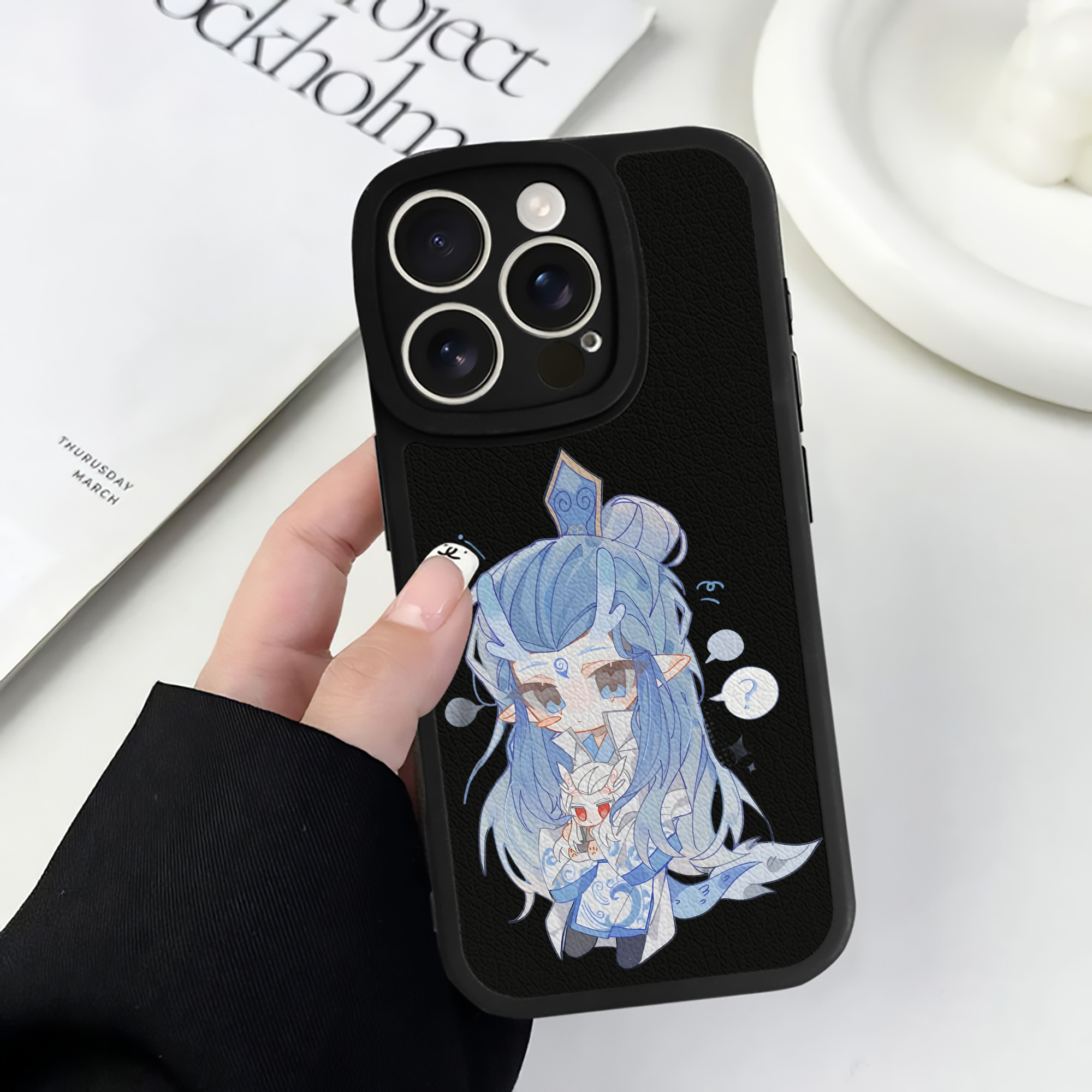 （画像用） Ne Zha 2 ナタ 魔童の大暴れ 【iPhone 16シリーズ対応】シリコンスマホケース（レザー調） 材質：シリコン